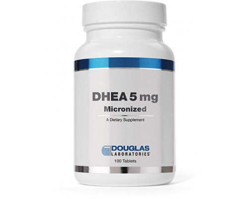 ДГЕА, DHEA, Douglas Laboratories, мікронізований, для підтримки імунітету, мозку, кісток, метаболізму і сухої маси тіла, 5 мг, 100 таблеток