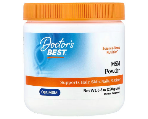 Метилсульфонілметан, МСМ, Best MSM, Doctor's Best, 250 гр.