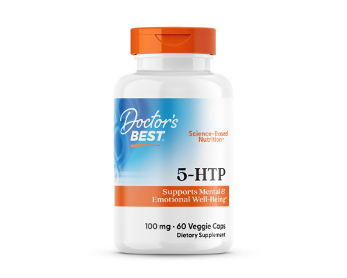 5-HTP, 5-гідрокси L-триптофан, Doctor's Best, 100 мг, 60 веганських капсул