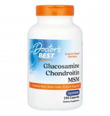 Глюкозамін, хондроїтин, МСМ, Glucosamine Chondroitin MSM, Doctor's Best, 240 капсул