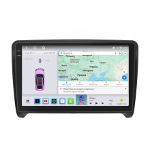 Штатная магнитола Lesko для Audi TT II (8J) Рестайлинг 2010-2014 экран 9" 4/64 QLED CarPlay 4G Wi-Fi GPS 360 Prime