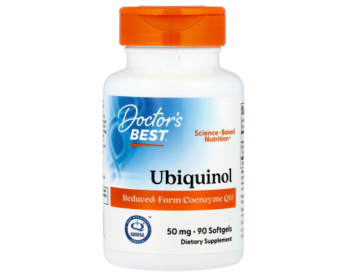 Убіхінол з Kaneka Q+, Ubiquinol with Kaneka Q+, Doctor's Best, Kaneka QH, 50 мг, 90 гелевих капсул