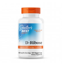 D-рибоза, D-Ribose with BioEnergy Ribose, Doctor's Best, з BioEnergy Ribose, 850 мг, 120 веганських капсул (170 мг у капсулі)