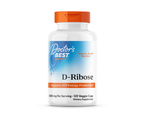 D-рибоза, D-Ribose with BioEnergy Ribose, Doctor's Best, з BioEnergy Ribose, 850 мг, 120 веганських капсул (170 мг у капсулі)