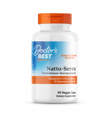 Наттокіназа і серрапептаза, Best Natto-Serra, Doctor's Best, 90 капсул
