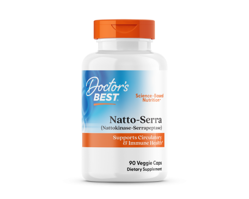 Наттокіназа і серрапептаза, Best Natto-Serra, Doctor's Best, 90 капсул