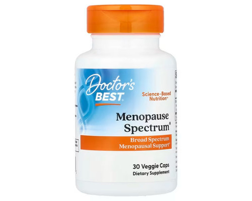 Допомога при менопаузі, Menopause Spectrum®, Doctor's Best, 514 мг, 30 веганських капсул