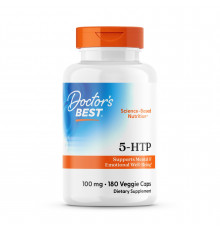 5-НТР, 5-гідрокситриптофан, Doctor's Best, 100 мг, 180 веганських капсул