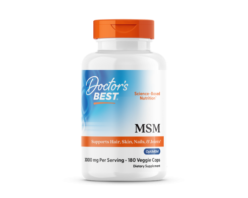 Метилсульфонілметан, MSM with OptiMSM, Doctor's Best, 1000 мг, 180 веганських капсул