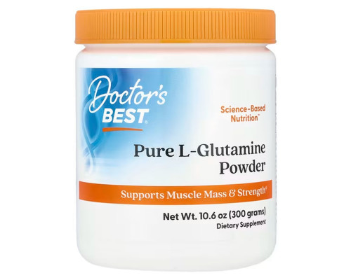 Глутамін, Pure L-Glutamine, Doctor's Best, порошок, 300 г