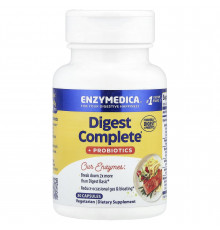 Ферменти і пробіотики, Digest + Probiotics, Enzymedica, 30 капсул