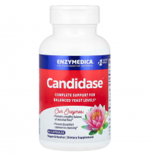 Підтримка здорової мікрофлори кишечника, Candidase, Enzymedica, 84 капсули