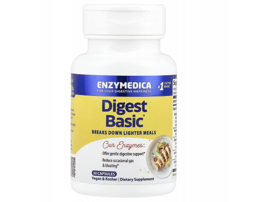 Ферменти для травлення, Essential Enzyme Formula, Enzymedica, 30 капсул