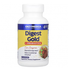 Ензими плюс пробіотики, Digest Gold Probiotics, Enzymedica, 90 капсул