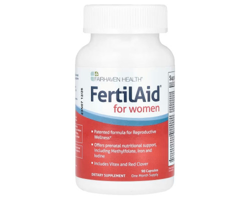 Вітаміни для зачаття, FertilAid for Women, Fairhaven Health, для жінок, 90 капсул