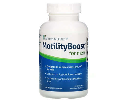 Репродуктивне здоров'я чоловіків, MotilityBoost for Men, Fairhaven Health, 60 капсул