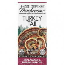 Траметес різнокольоровий, Turkey Tail, Fungi Perfecti, Host Defense, 60 капсул