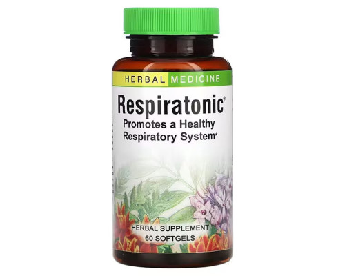 Тонік для легенів, Respiratonic, Herbs Etc., респіратонік, 60 м'яких таблеток