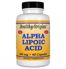 Альфа-ліпоєва кислота, Alpha Lipoic Acid, Healthy Origins, 600 мг, 60 капсул