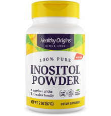 Інозітол, Inositol Powder, Healthy Origins, порошок, 56.7 г