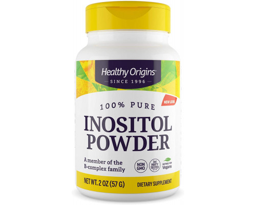 Інозітол, Inositol Powder, Healthy Origins, порошок, 56.7 г