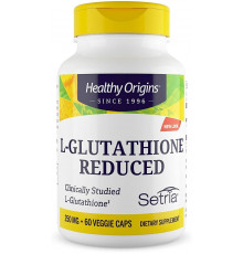 Глутатіон, L-Glutathione, Healthy Origins, Setria, знижений, 250 мг, 60 капсул