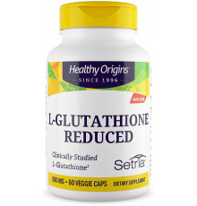 Глутатіон, L-Glutathione, Healthy Origins, Setria, знижений, 500 мг, 60 капсул