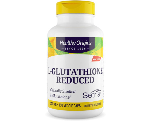 Глутатіон, L-Glutathione, Healthy Origins, Setria, знижений, 500 мг, 150 капсул