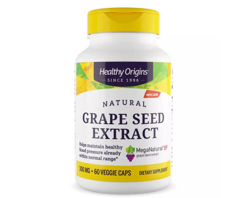 Екстракт виноградних кісточок (Grape Seed Extract), Healthy Origins, 300 мг, 60 капсул