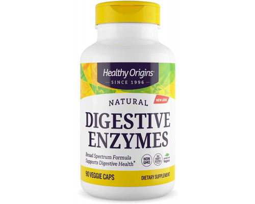 Ферменти для травлення, Digestive Enzymes, Healthy Origins, 90 капсул