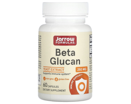 Бета глюкан, Beta Glucan, Jarrow Formulas, імунна підтримка, 60 капсул