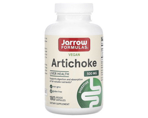 Артишок, Artichoke, Jarrow Formulas, 500 мг, 180 капсул