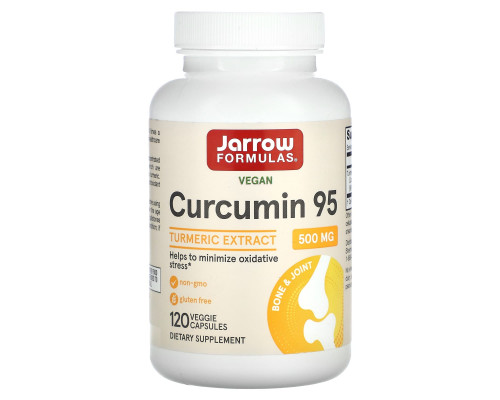 Куркумін, Curcumin 95, Jarrow Formulas, 500 мг, 120 капсул