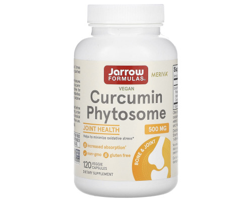Фітосоми куркуміну, Curcumin Phytosome, Jarrow Formulas, 500 мг, 120 рослинних капсул