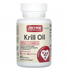 Масло криля, Krill Oil, Jarrow Formulas, 60 гелевих капсул