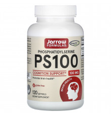 Фосфатидилсерин, PS 100, Phosphatidylserine, Jarrow Formulas, 100 мг, 120 капсул