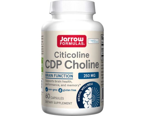 Цитиколін, Citicoline, CDP Choline, Jarrow Formulas, 250 мг, 60 кап.
