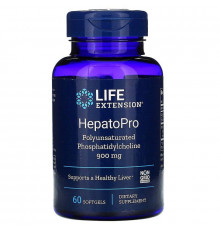 Фосфатидилхолін, Hepatopro, Life Extension, 900 мг, 60 гелевих капсул
