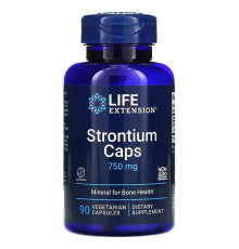 Стронцій для здоров'я кісток, Strontium, Life Extension, 750 мг, 90 вегетаріанських капсул (250 мг на капсулу)