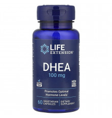 ДГЕА, DHEA, Life Extension, 100 мг, 60 капсул
