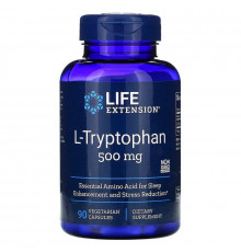 Триптофан (L-Tryptophan), Life Extension, 500 мг, 90 капсул