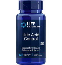 Сечова кислота, контроль, Uric Acid Control, Life Extension, 60 вегетаріанських капсул
