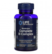 В-комплекс вітамінів, BioActive B-Complex, Life Extension, біоактивний, 60 вегетаріанських капсул