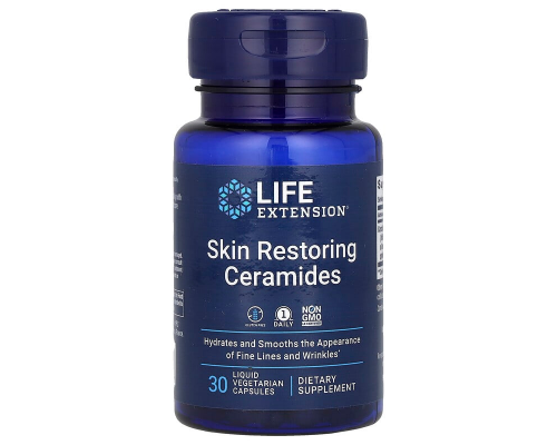 Відновлення шкіри, Skin Restoring Ceramides, Life Extension, кераміди, 30 рідких вегетаріанських капсул