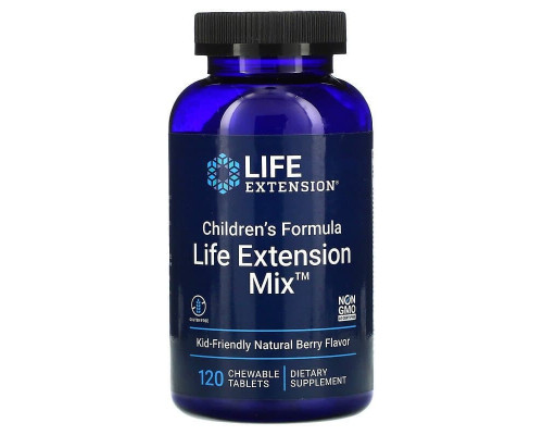 Мультивітаміни для дітей, Children's Formula Mix, Life Extension, ягідний смак, 120 жувальних таблеток