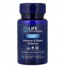 Пробіотики при сезонній алергії, Florassist Probiotic Immune & Nasal Defense, Life Extension, захист імунітету та носа, 30 вегетаріанських капсул