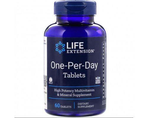 Вітамінний комплекс, One-Per-Day Tablets, Life Extension, 1 в день, 60 таблеток