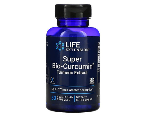 Куркумін, Super Bio-Curcumin, Life Extension, супер-біо, екстракт куркуми, 60 вегетаріанських капсул