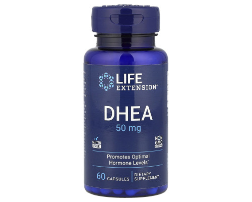 ДГЕА (дегідроепіандростерон), DHEA, Life Extension, 50 мг, 60 капсул