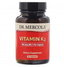 Вітамін К2, Vitamin K2, Dr. Mercola, 30 капсул